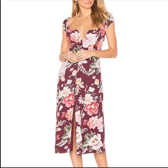 MAJORELLE Dresses & Skirts - Majorelle Willow Midi Dress in Karolina Floral Print NWOT